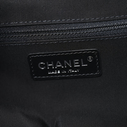 Chanel Aged Calfskin Chevron Medium Soft Bowling Bag Black 6 of 10