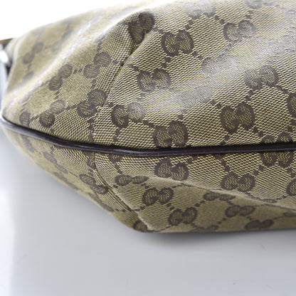 Gucci GG Plus Monogram Web Medium Half Moon Hobo Dark Brown 5 of 10