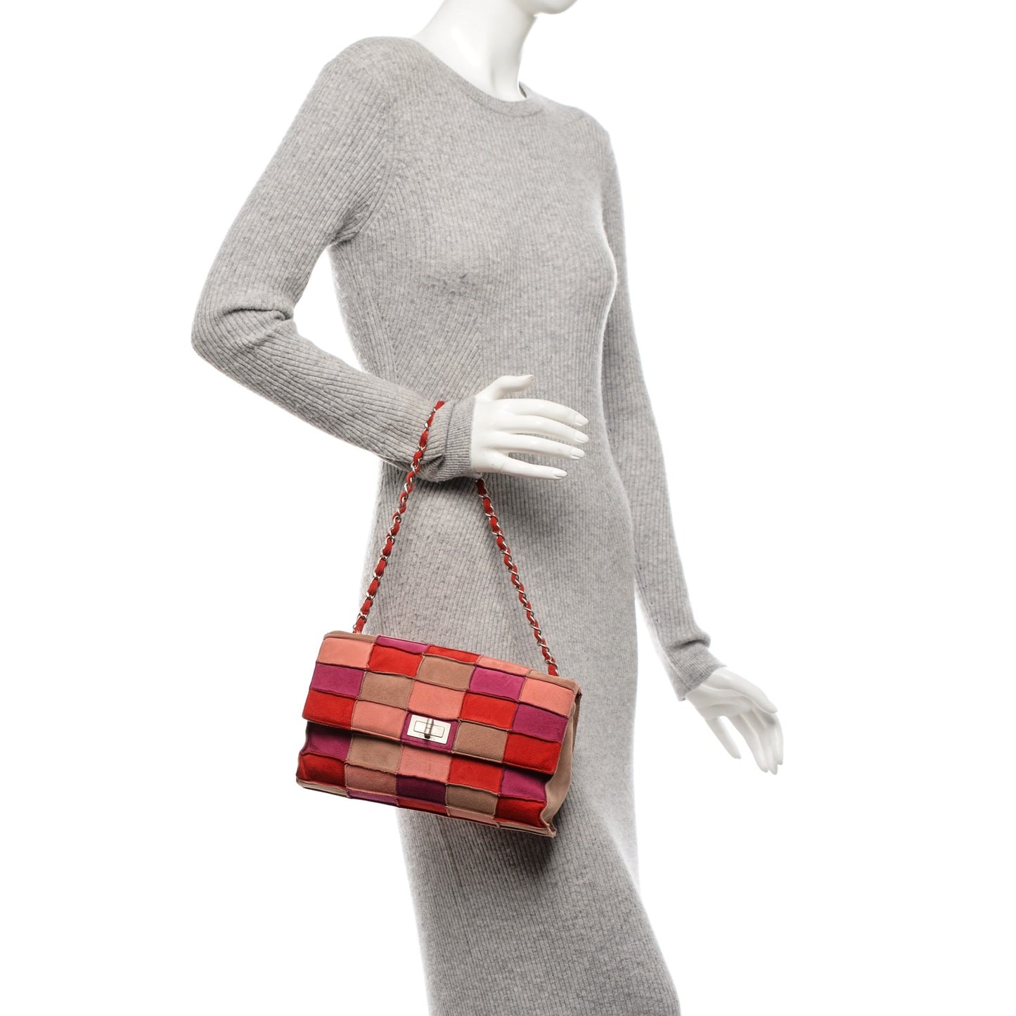 Suede Patchwork Medium Mademoiselle Flap Multicolor