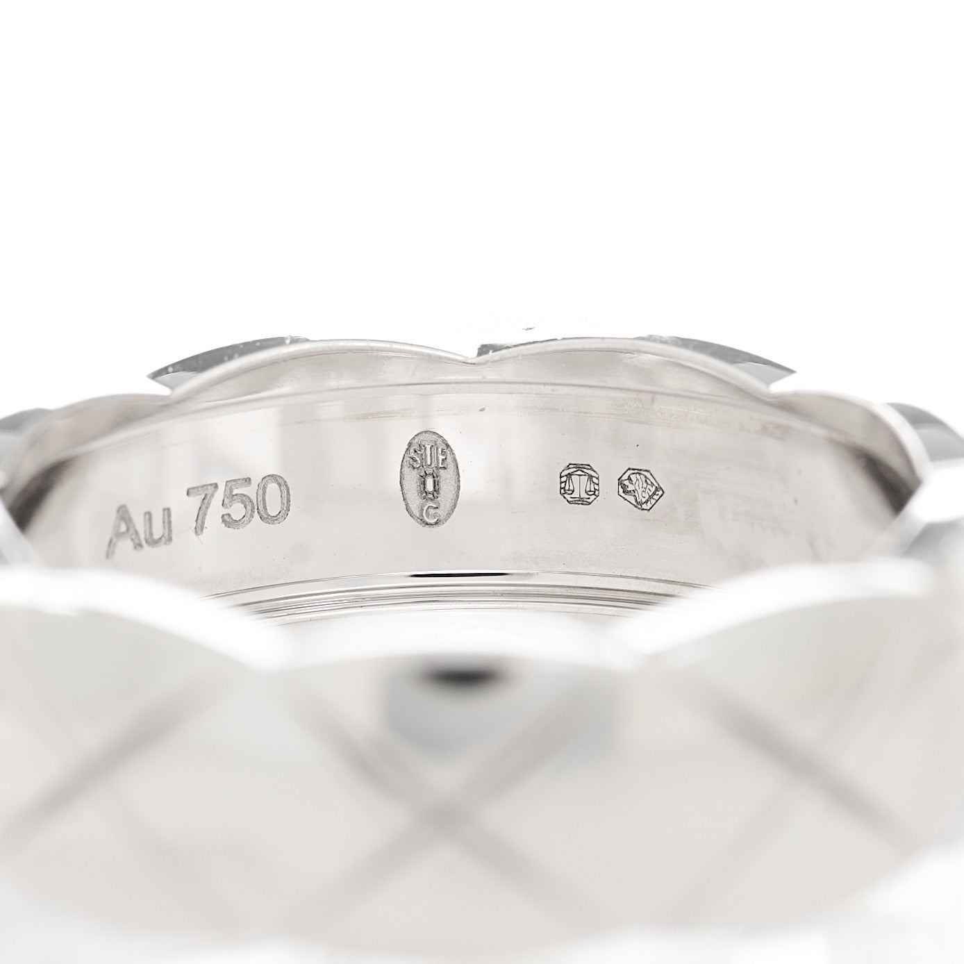 Chanel 18K White Gold Small Coco Crush Ring 56 7.5 4 of 7