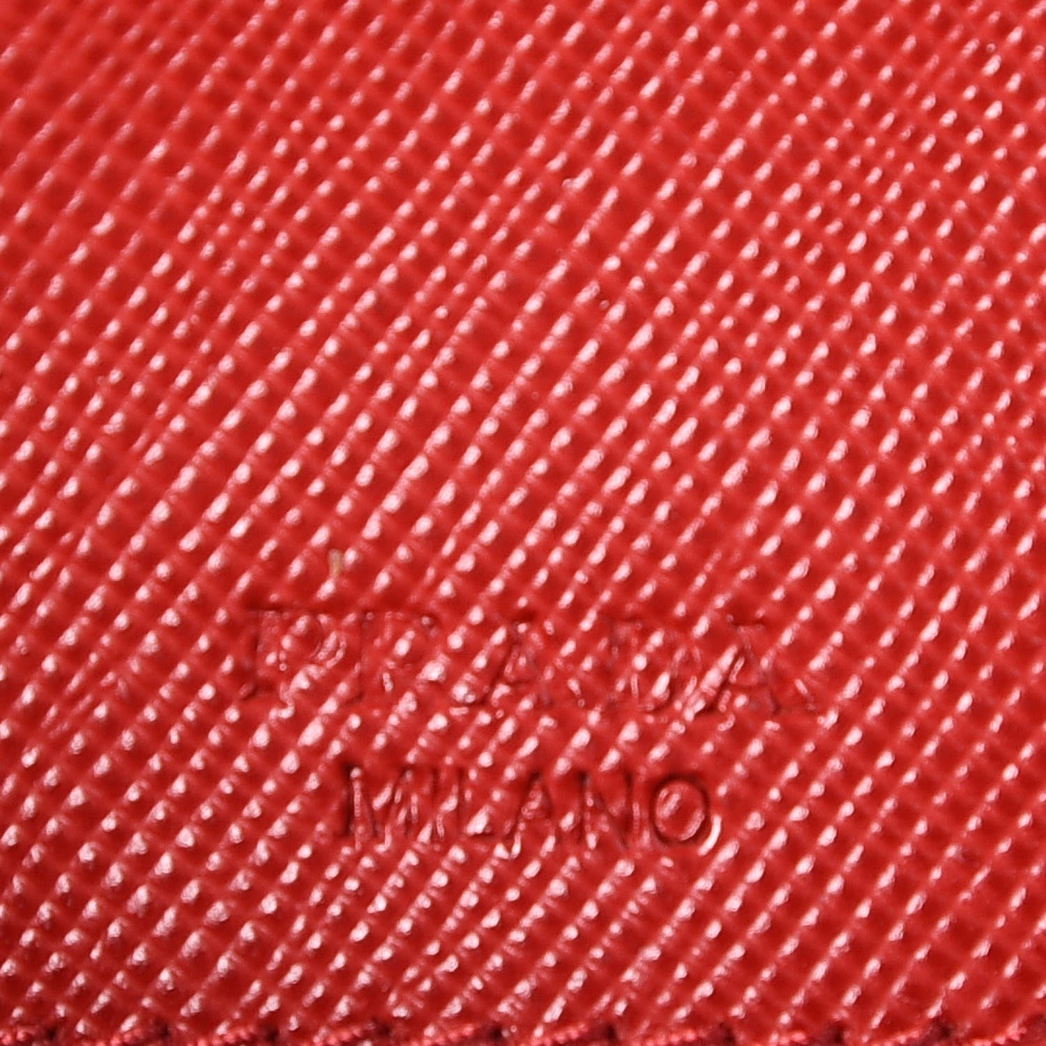 Prada Saffiano Metal Continental Flap Wallet Fuoco 7 of 9