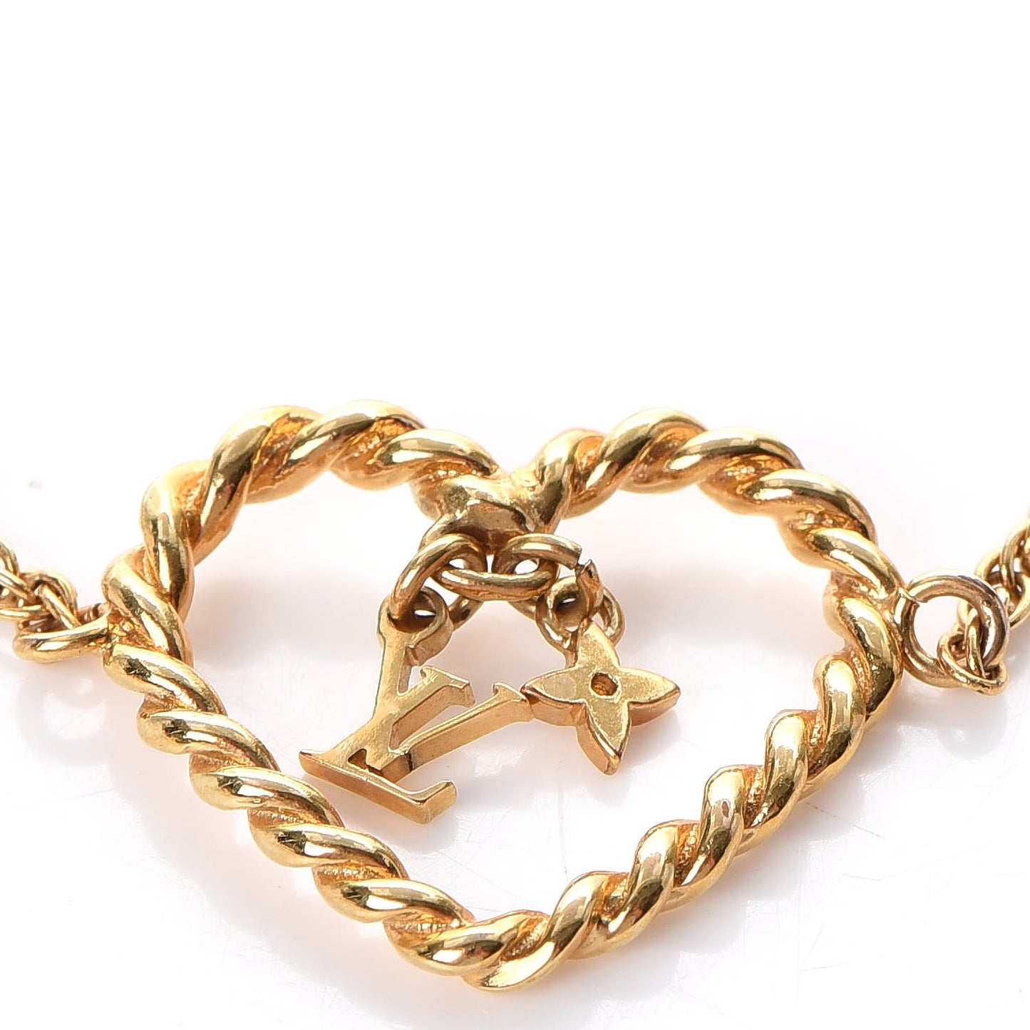LV Fleur Heart Toggle Bracelet Gold