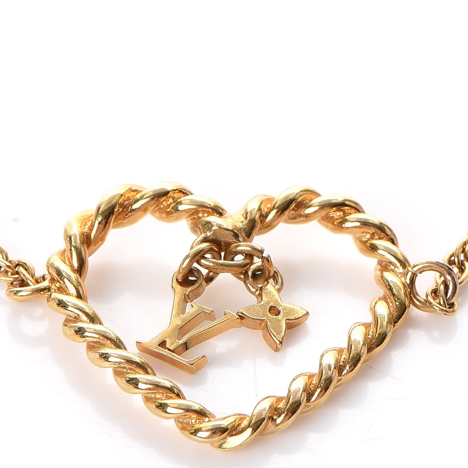 Louis Vuitton LV Fleur Heart Toggle Bracelet Gold 5 of 7