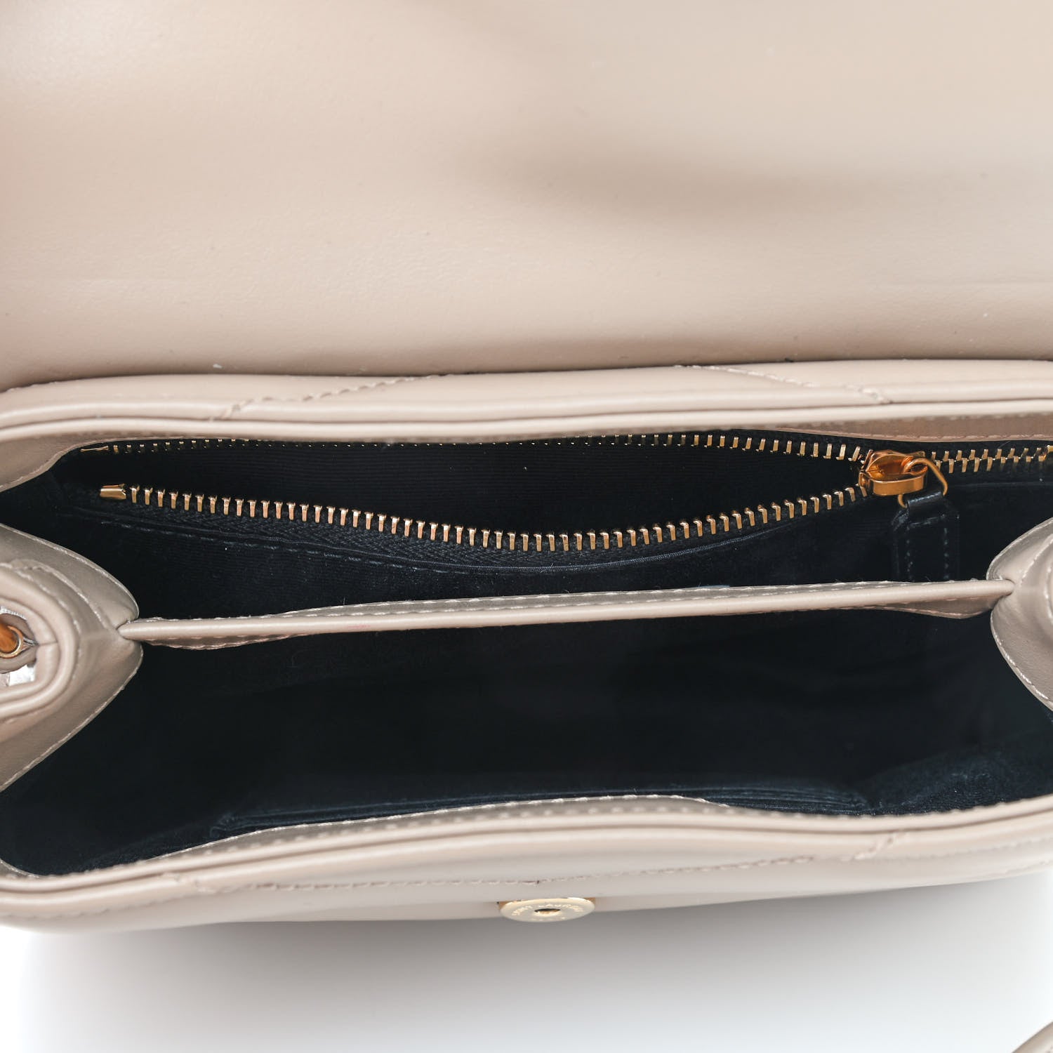 Saint Laurent Calfskin Y Quilted Monogram Toy Loulou Crossbody Bag Dark Beige 5 of 10