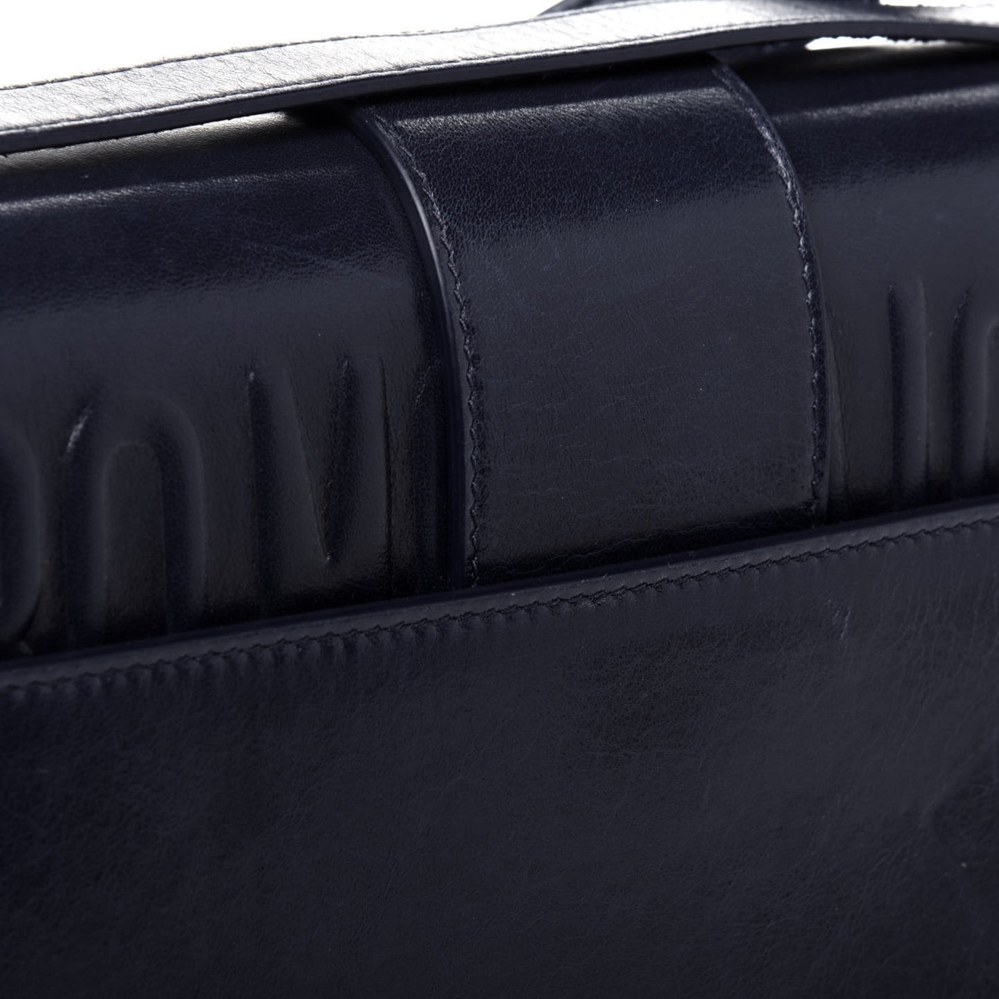 Shiny Crinkled Lambskin 30 Montaigne Flap Bag Indigo
