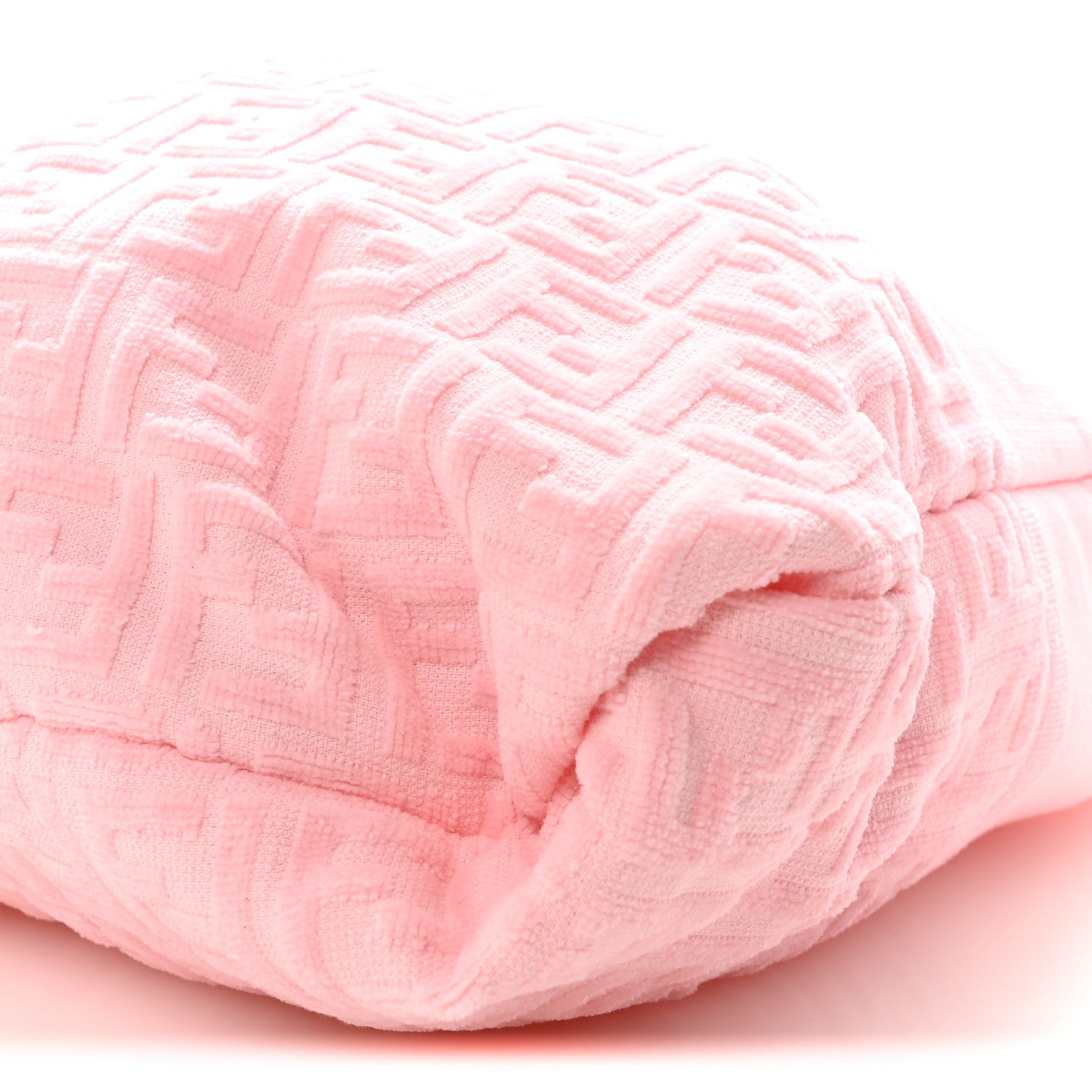 Fendi Terrycloth FF Embossed Beach Towel Tote Bag Pink 1876861