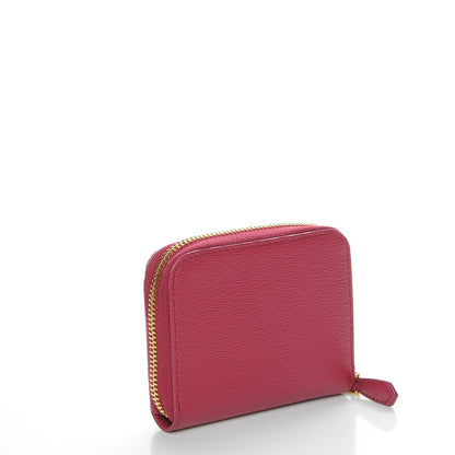 Prada Vitello Move Metal Coin Purse Ibisco 3 of 8