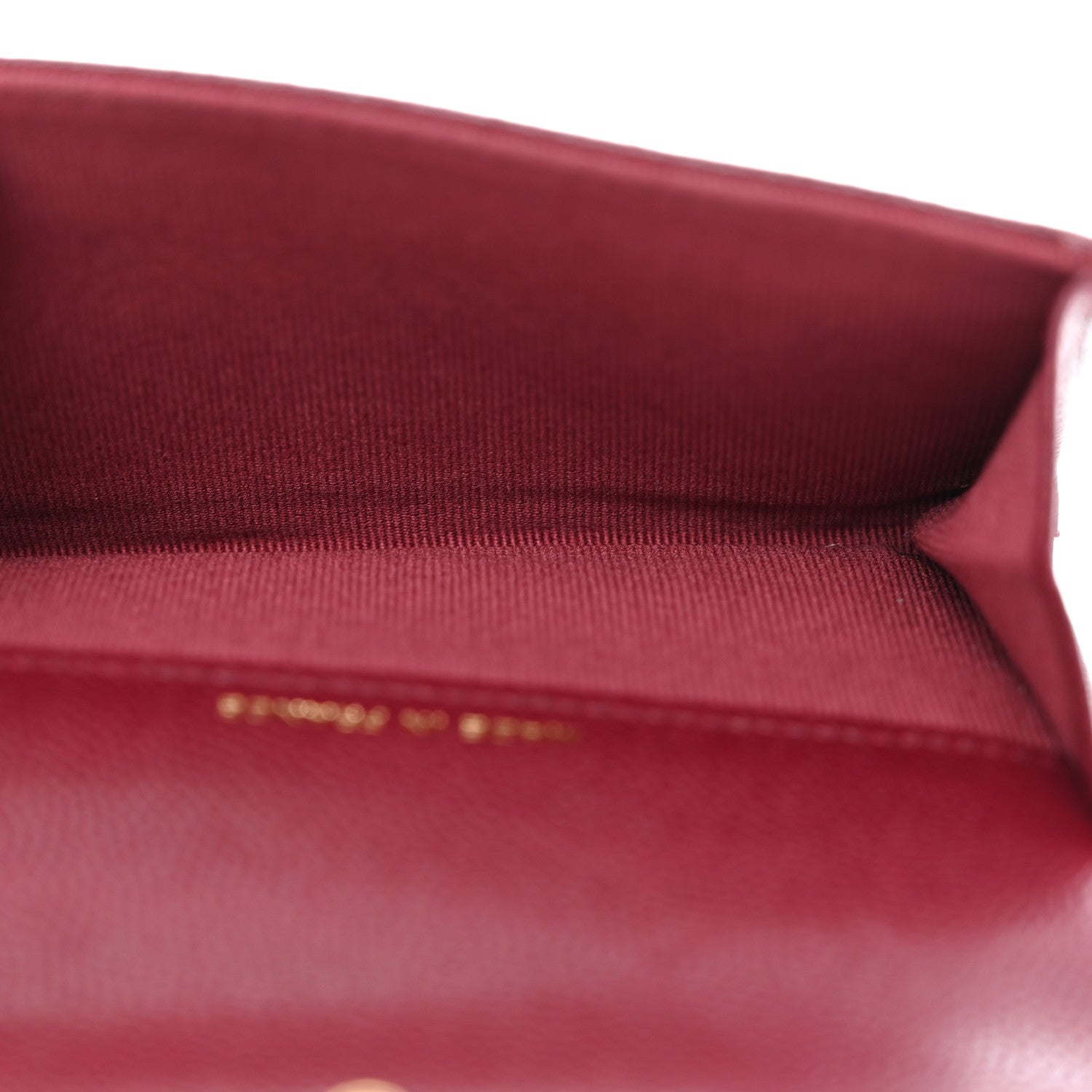 Chanel Caviar Quilted Flap Card Holder Wallet Burgundy 5 of 7