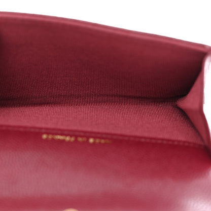 Chanel Caviar Quilted Flap Card Holder Wallet Burgundy 5 of 7