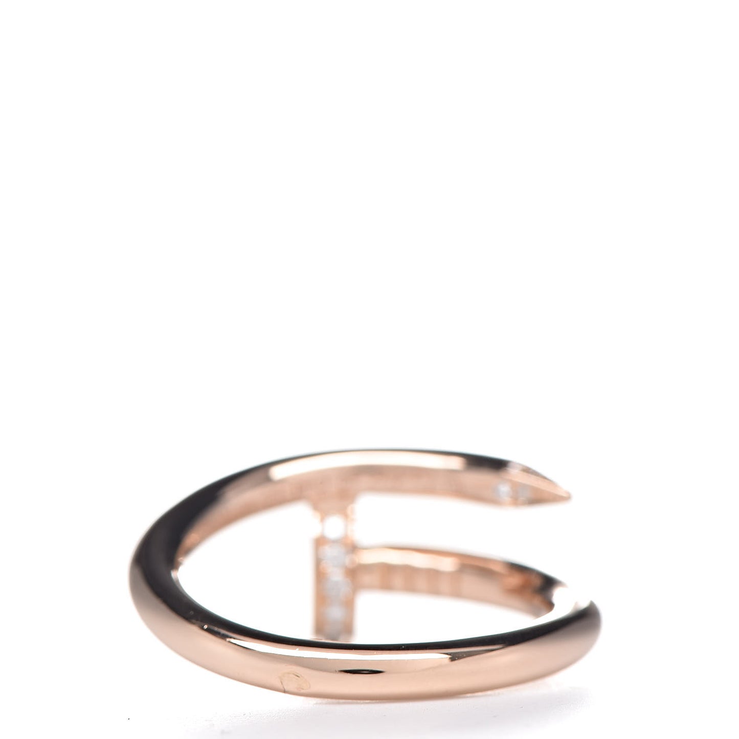 18K Pink Gold Diamond Juste Un Clou Ring 52 6