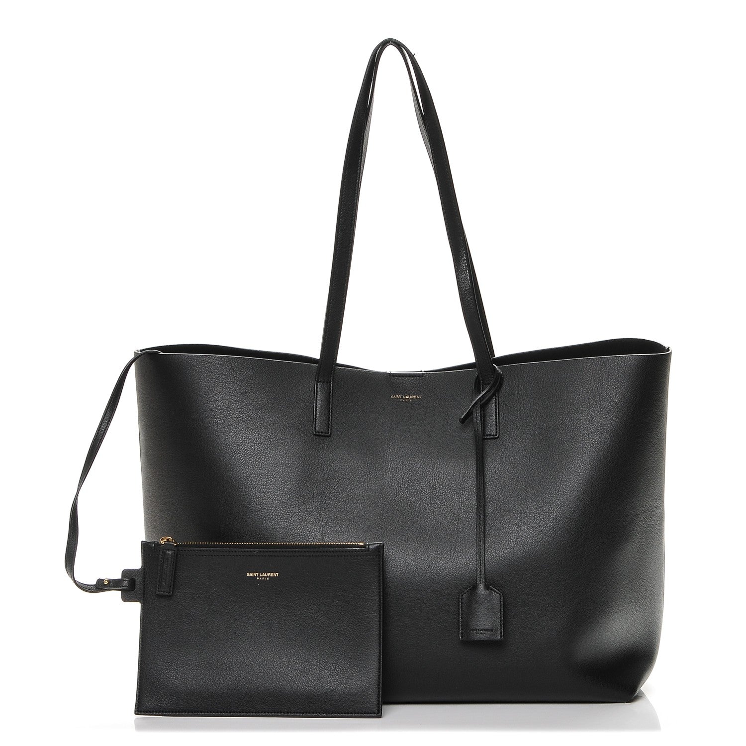 Saint Laurent Calfskin Large Shopping Tote Black 1 of 8