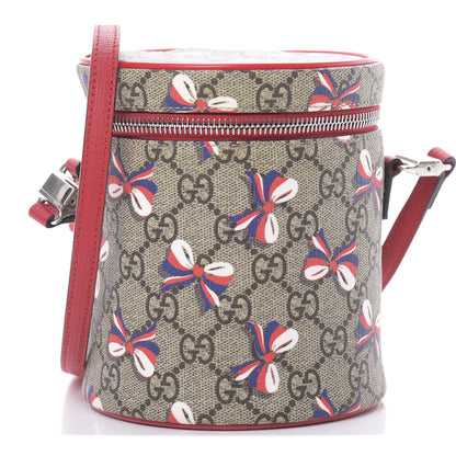 Gucci GG Supreme Monogram Childrens Sylvie Bow Print Crossbody Bag 1 of 10