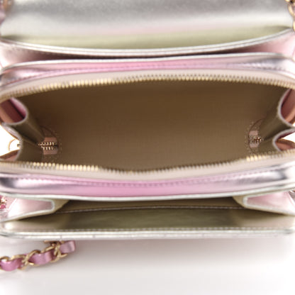 Chanel Metallic Lambskin Like A Wallet Flap Golden Pink 5 of 9