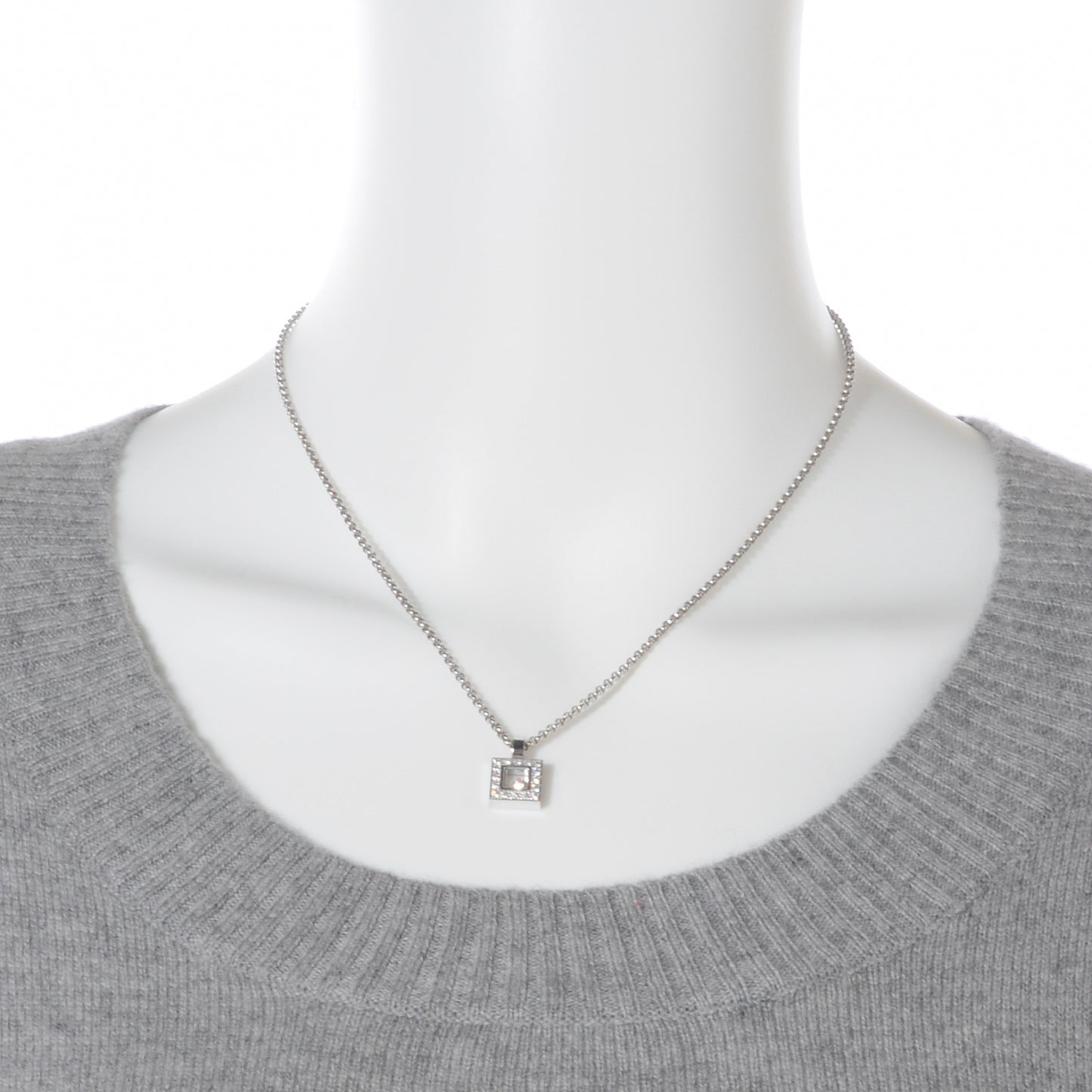 18k Happy Diamonds Icons Square Necklace