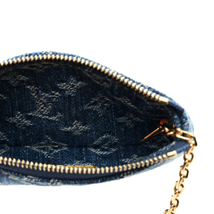Louis Vuitton LV X TM Monogram Denim Cerises Key Pouch Blue 5 of 6