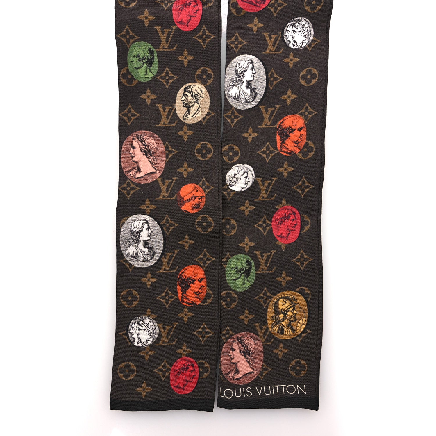 Louis Vuitton x FORNASETTI Silk Monogram Cameo Bandeau Brown 2 of 4
