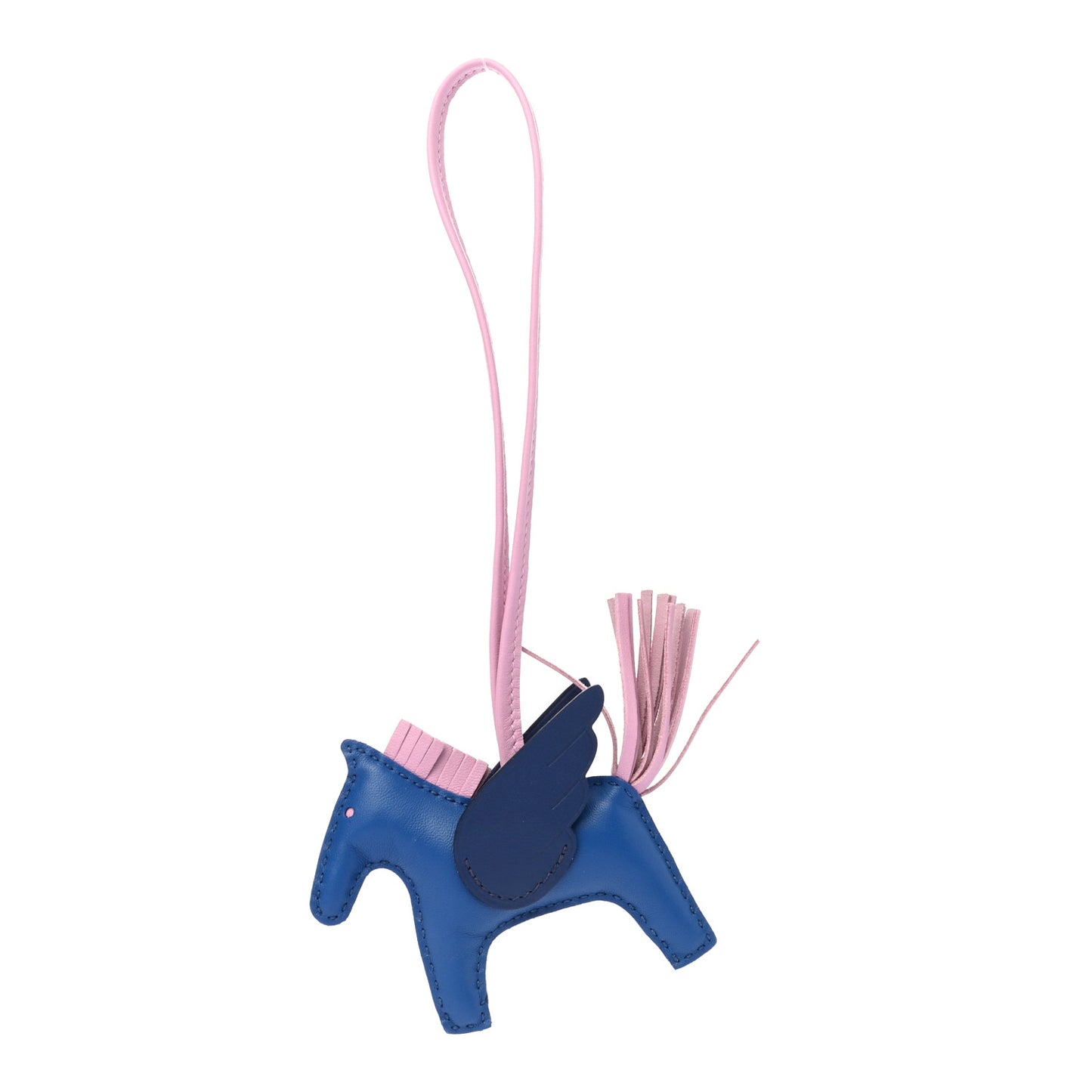 Milo Lambskin Grigri Rodeo Pegase Horse Bag Charm PM Bleu France Mauve Sylvestre Bleu Saphir