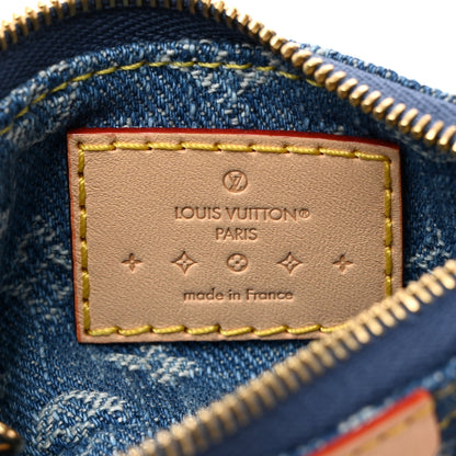Louis Vuitton Monogram Denim Key Pouch Denim Blue 6 of 7