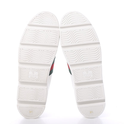 Gucci Calfskin Web Bee Embroidered Womens Ace Platform Sneakers 38.5 White 5 of 8