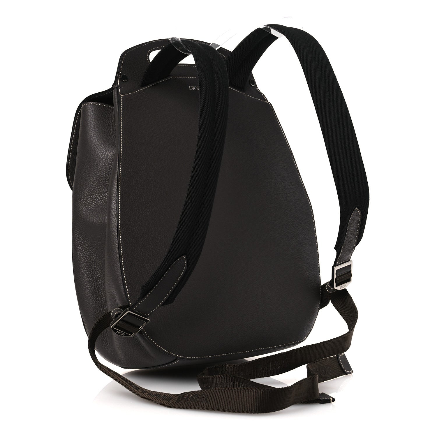 Christian Dior Grained Calfskin Maxi Gallop Sling Bag Grey 1875983