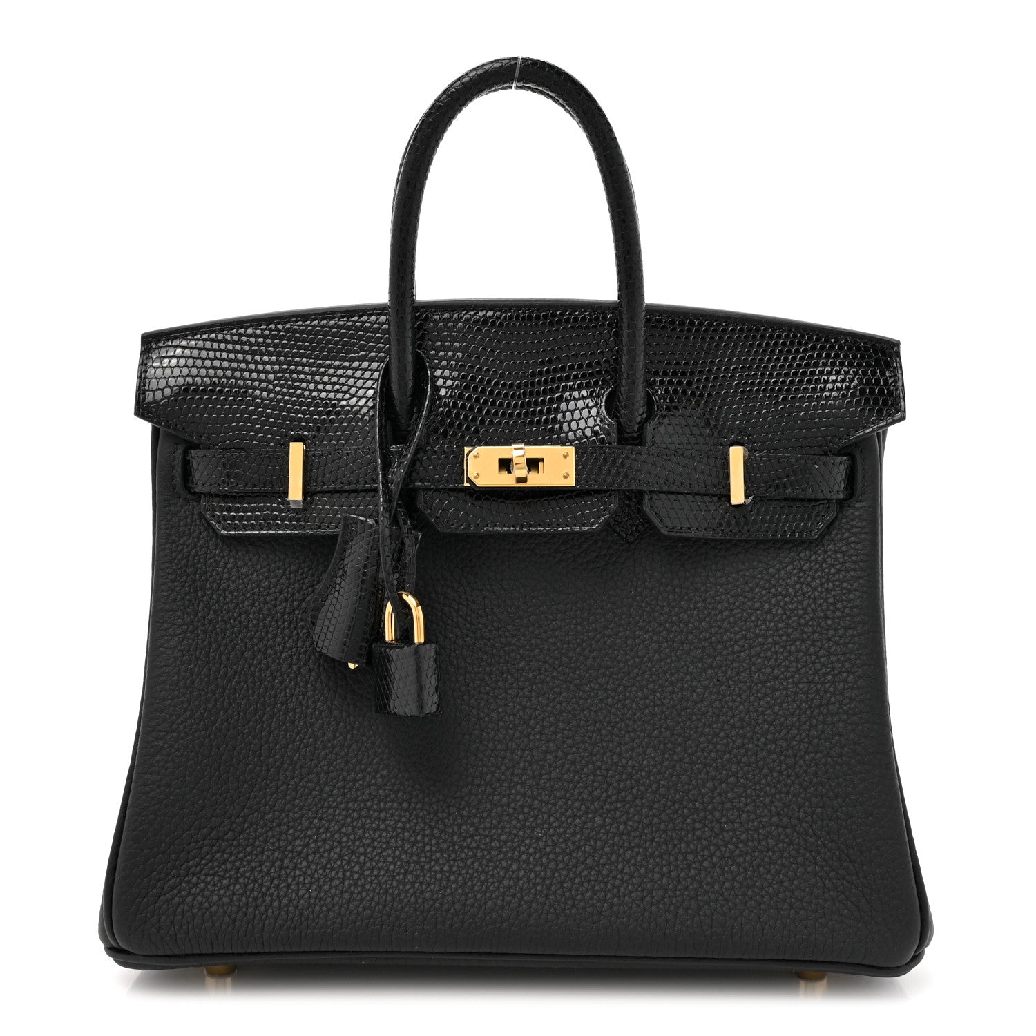 Hermes Togo Lizard Birkin Touch 25 Black 1 of 11