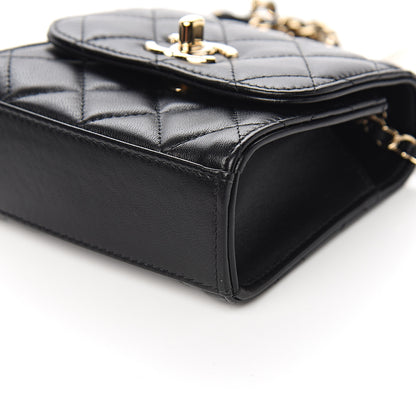 Chanel Lambskin Quilted Mini Trendy CC Chain Wallet Black 8 of 10