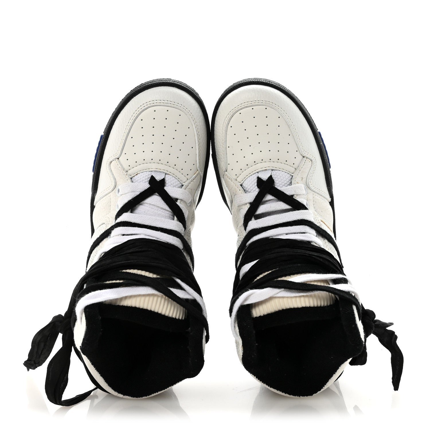 Saint Laurent Calfskin Smith High Top Sneakers 36 White Black 3 of 20