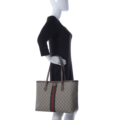 Gucci GG Supreme Monogram Medium Ophidia Shopping Tote Brown 2 of 8
