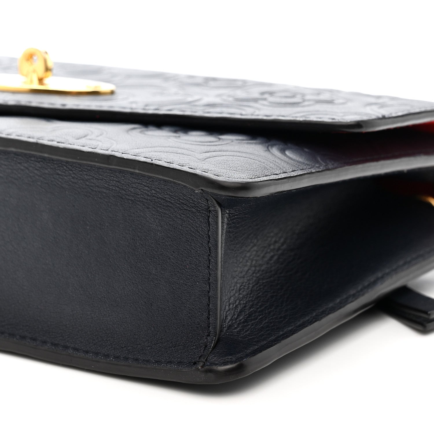 Mulberry Calfskin Embossed Floral Small Darley Navy 9 of 14