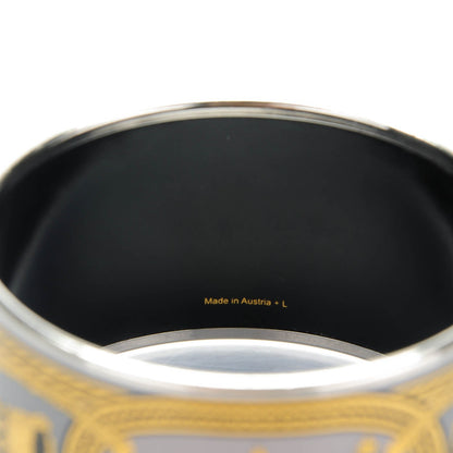 Hermes Enamel Printed Grand Apparat Extra Wide Bracelet 62 4 of 5