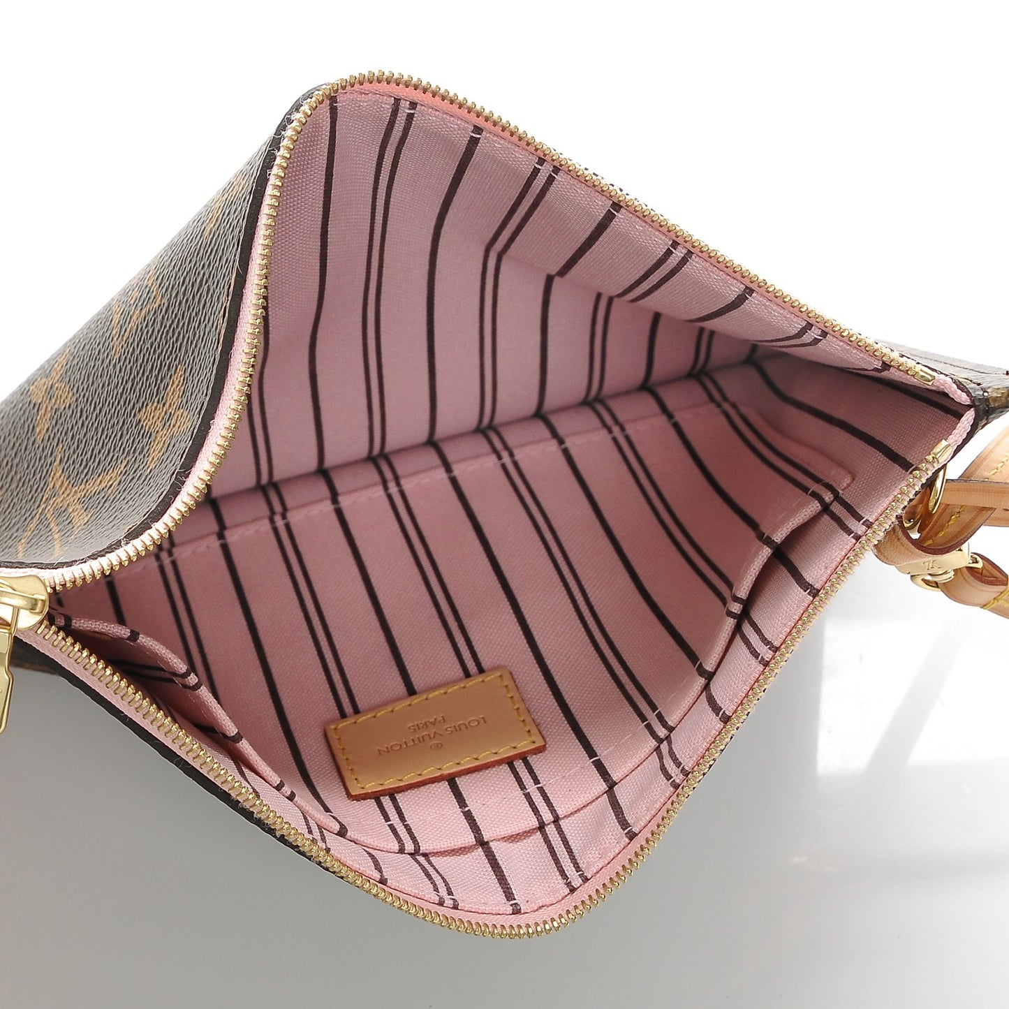 Monogram Neverfull MM GM Pochette Rose Ballerine