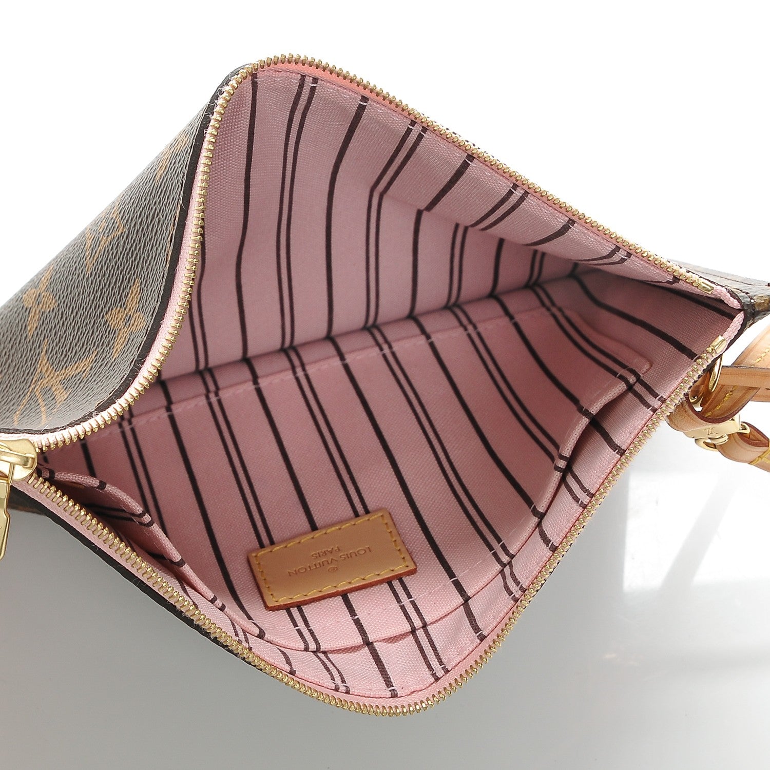 Louis Vuitton Monogram Neverfull MM GM Pochette Rose Ballerine 5 of 7