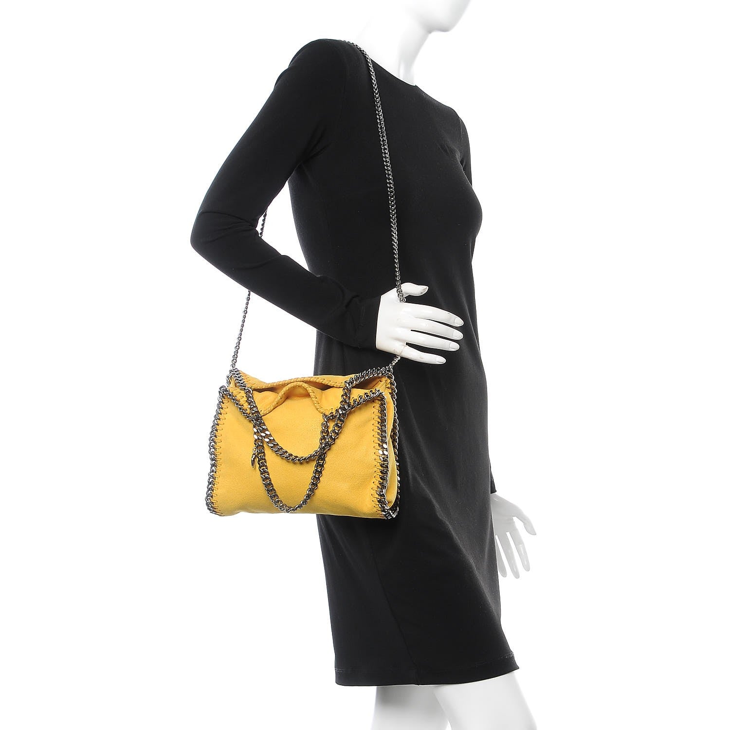 Stella McCartney Shaggy Deer Falabella Mini Fold Over Tote Yellow 2 of 11