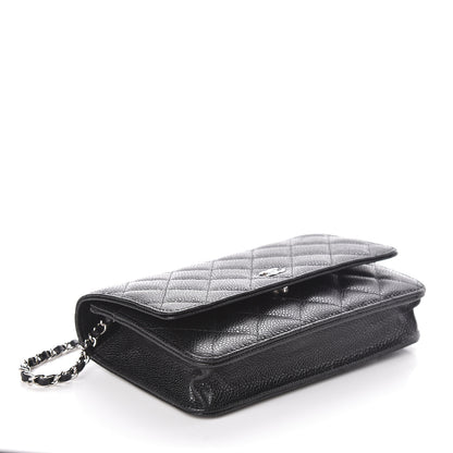 Chanel Caviar Quilted Wallet On Chain WOC Black 4 of 11