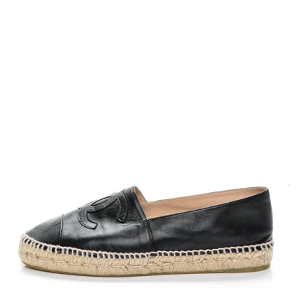 Chanel Lambskin CC Espadrilles 41 Black 1 of 8
