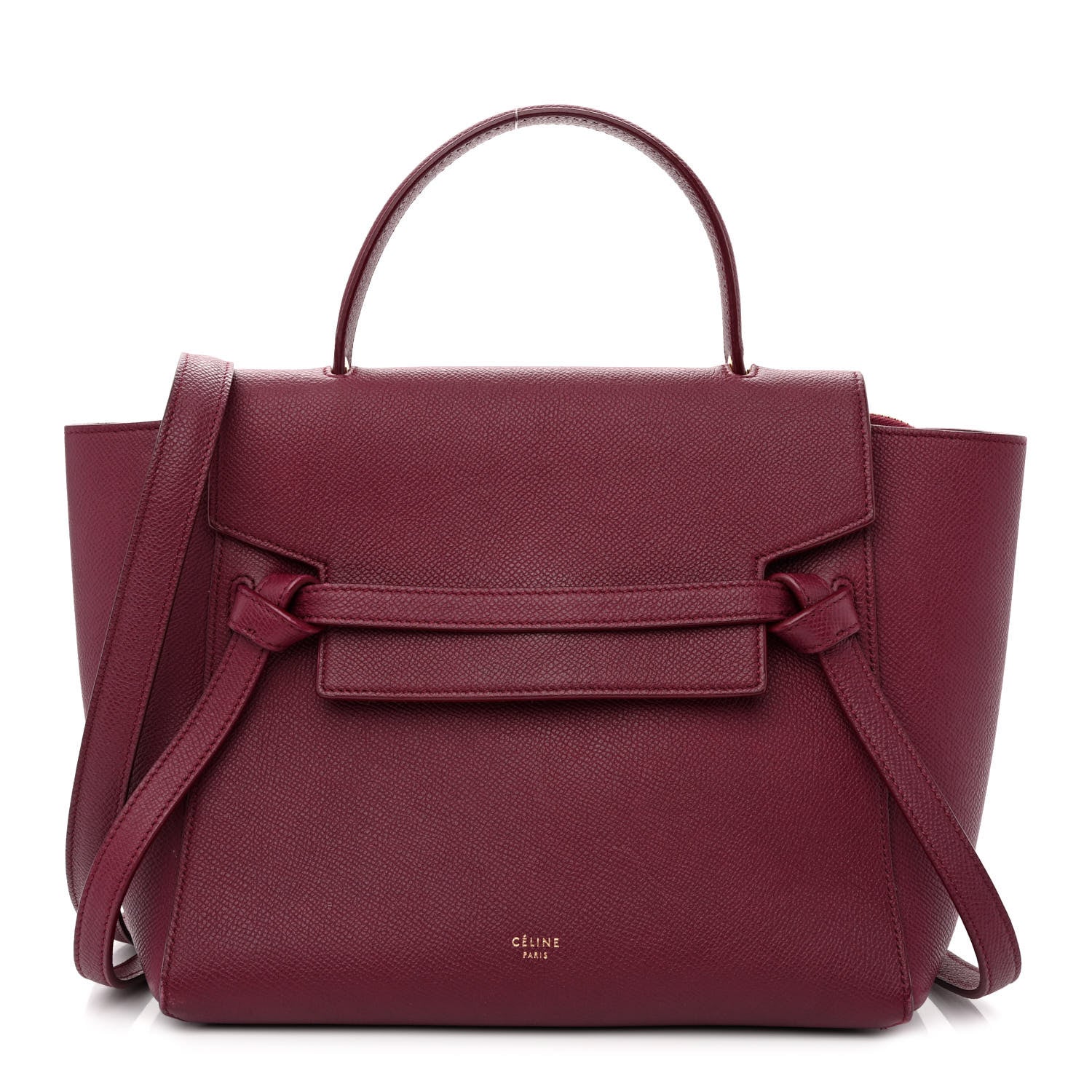 Celine Grained Calfskin Micro Belt Bag Plum 1 of 10