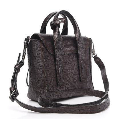 3.1 Phillip Lim 3.1 Metallic Textured Calfskin Mini Pashli Satchel Burgundy 3 of 13