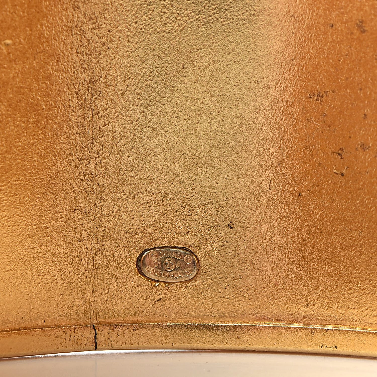 Chanel Resin Coco Cuff Pink Gold 4 of 8