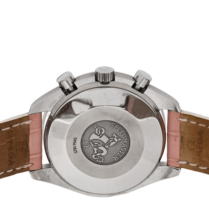 Omega Stainless Steel Alligator Diamond Bezel Mother of Pearl 35.5mm Speedmaster Chronograph Automatic Watch 3835.70.36 4 of 4