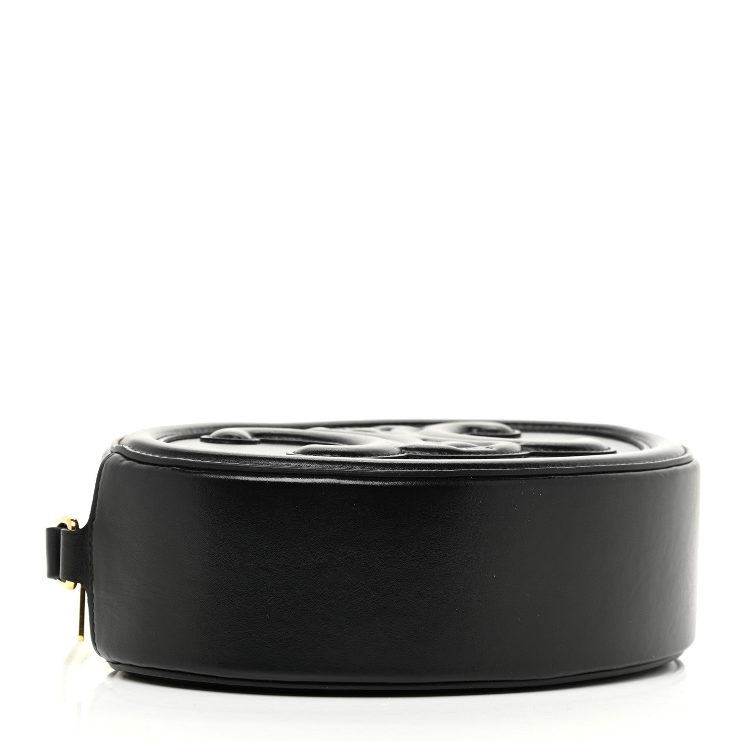 Celine Smooth Calfskin Cuir Triomphe Oval Bag Black 4 of 11