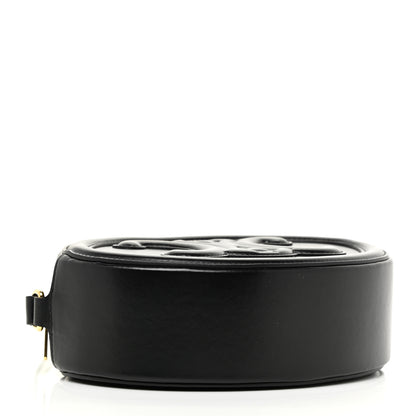 Celine Smooth Calfskin Cuir Triomphe Oval Bag Black 4 of 11