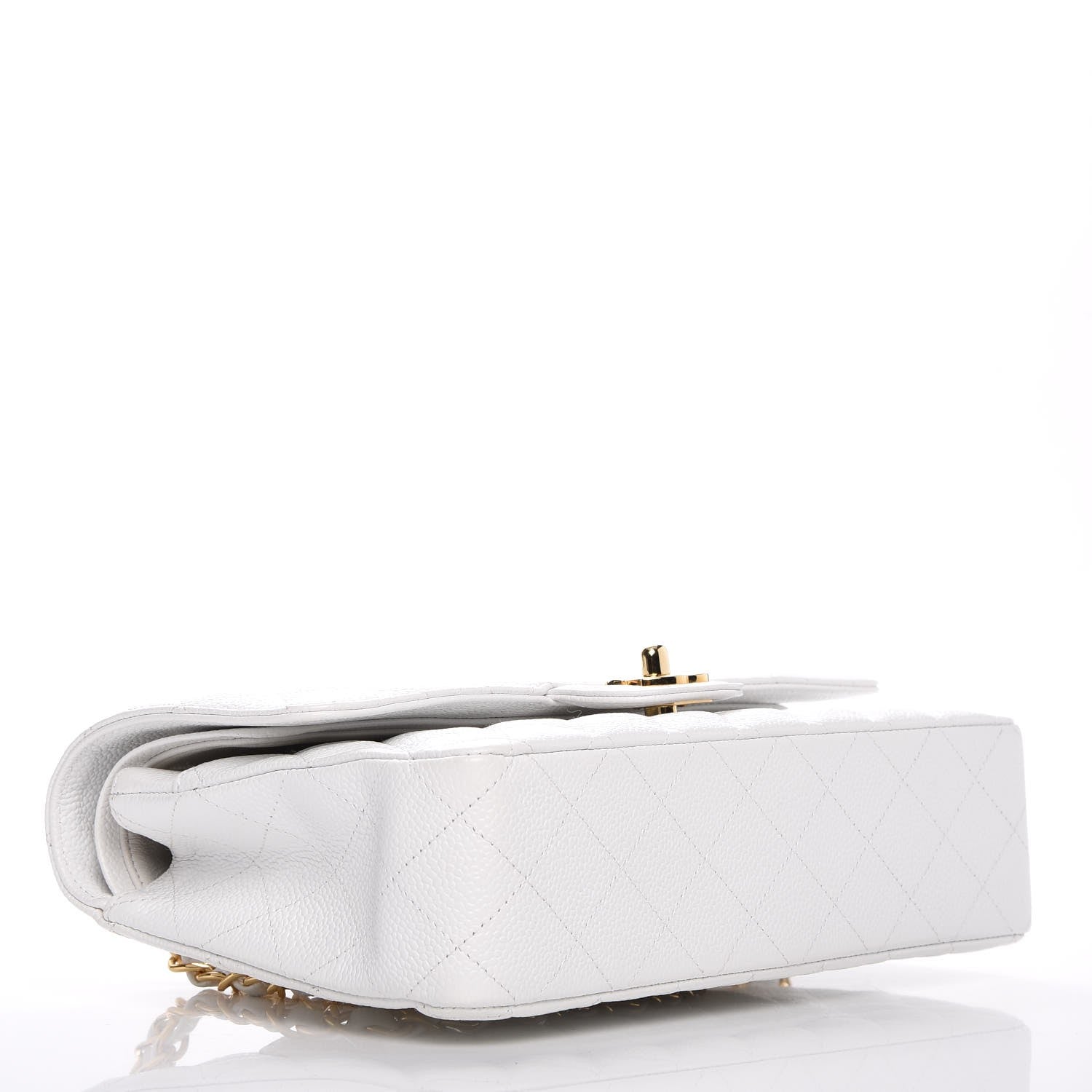 Chanel Caviar Quilted Medium Double Flap White 4 of 8