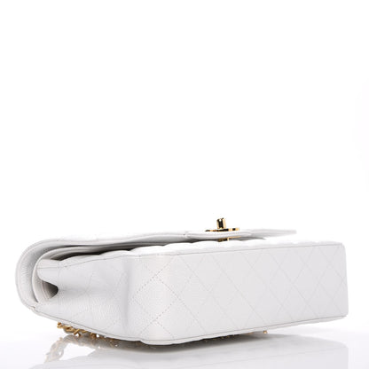 Chanel Caviar Quilted Medium Double Flap White 4 of 8