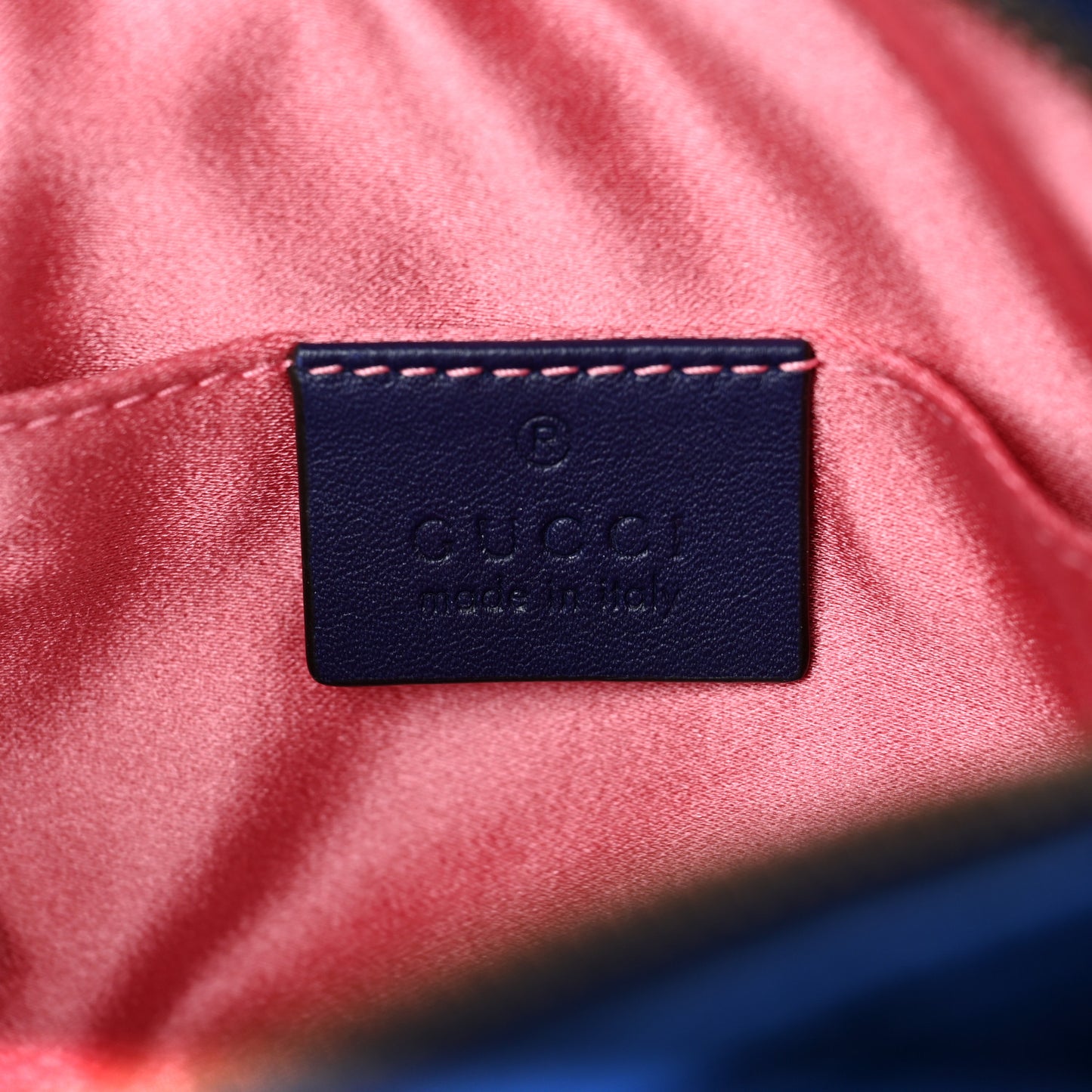 Velvet Matelasse GG Marmont Belt Bag 95 38 Cobalt Blue