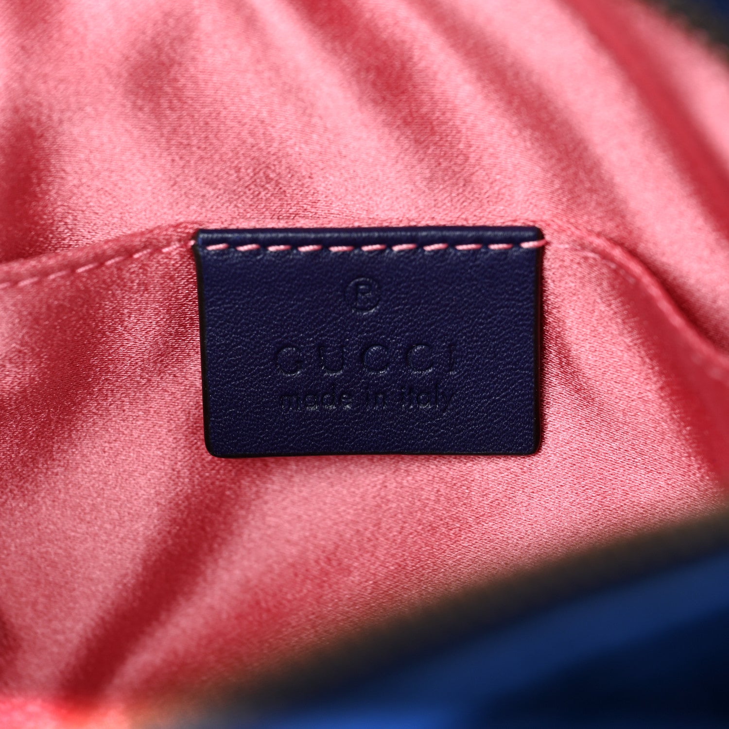 Gucci Velvet Matelasse GG Marmont Belt Bag 95 38 Cobalt Blue 5 of 8