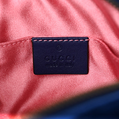 Gucci Velvet Matelasse GG Marmont Belt Bag 95 38 Cobalt Blue 5 of 8