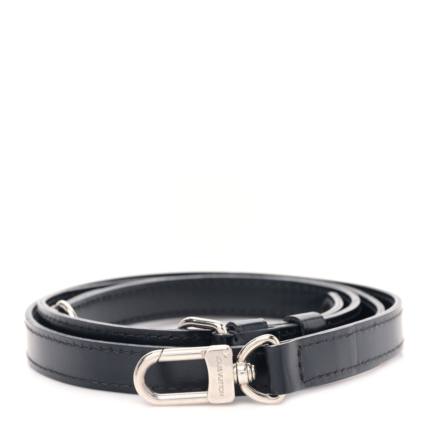 Louis Vuitton Calfskin 16mm Adjustable Shoulder Strap Black 1 of 3