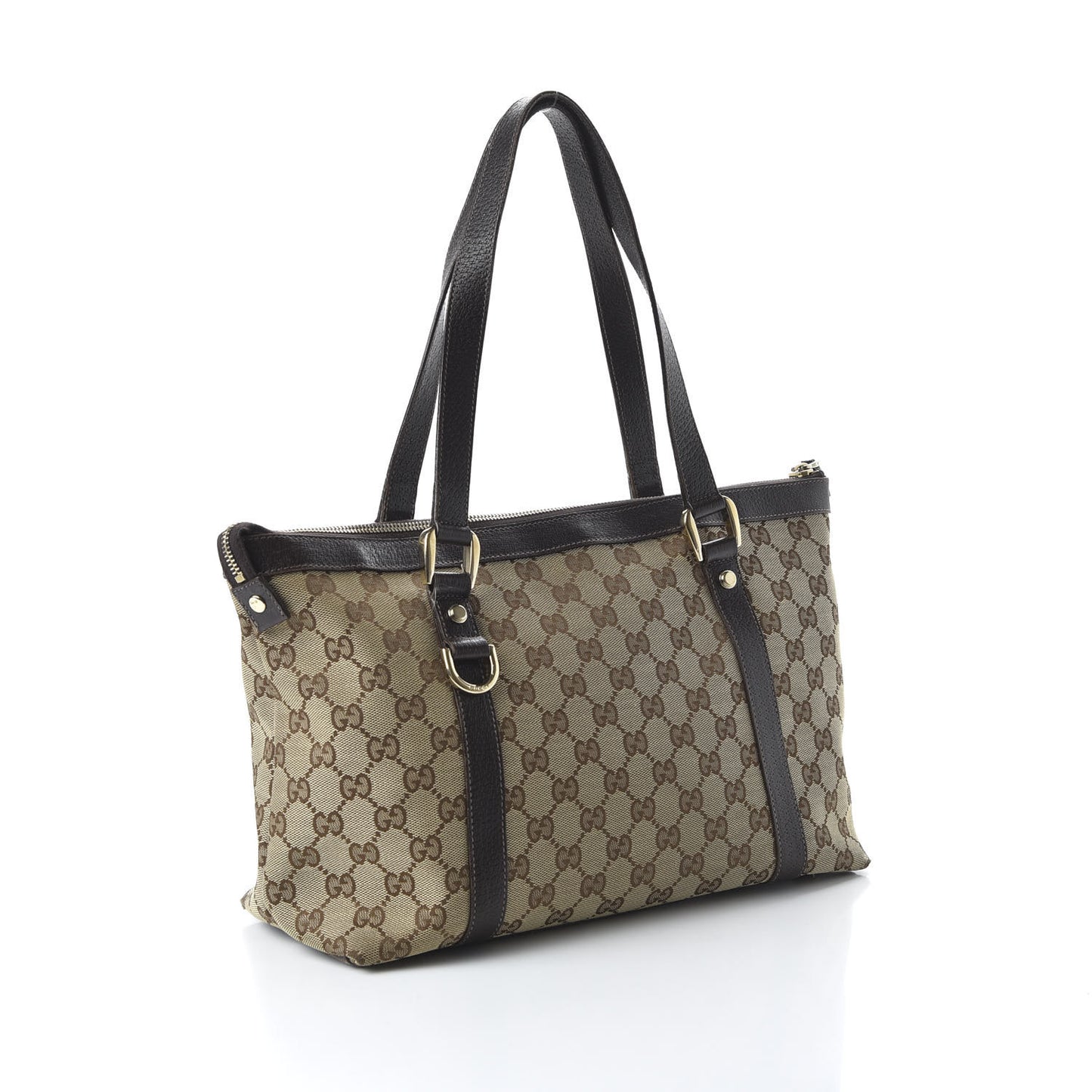 Monogram Medium Abbey Tote Dark Brown