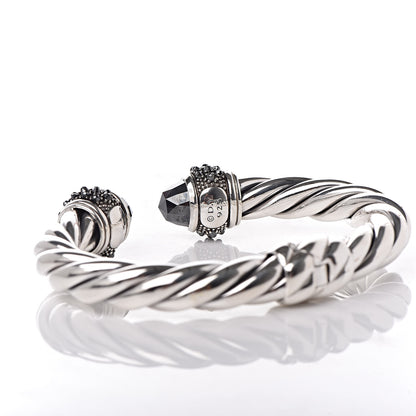 David Yurman Sterling Silver Hematine Cable Berries Bracelet 4 of 5