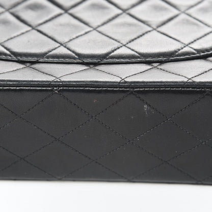 Chanel Lambskin Quilted Medium Double Flap Black 18 of 19